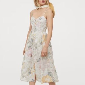 H&M Linen Blend Midi Sundress